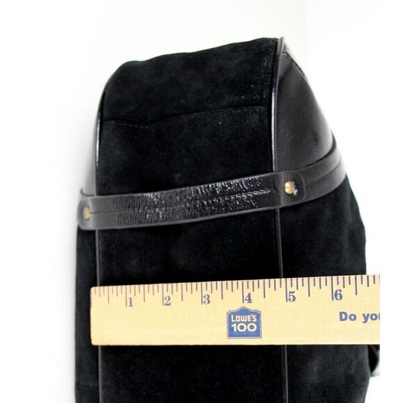 Timi & Leslie BLACK GENUINE LEATHER SUEDE BOHO TOTE SHOULDER BAG HANDBAG PURSE - Picture 10 of 12